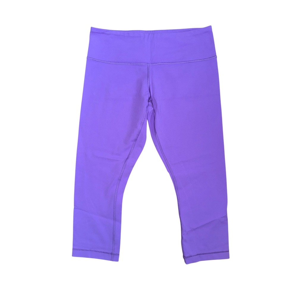 Lululemon Wunder Under Capri Leggings Purple Athletic Yoga Pants Size 4